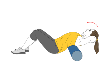 Estiramiento de la columna toracica con roller foam​